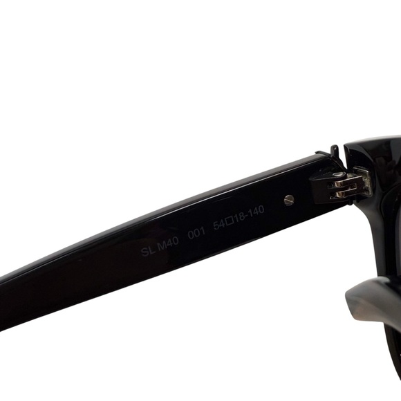 Saint Laurent YSL Logo SL M40 Sunglasses Black with Leather Case - Picture 14 of 16